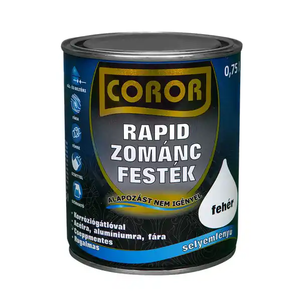 Coror rapid korróziógátló alapozó+ selyemfényű zománcfesték bézs Ral 1015 0,75l Prémium