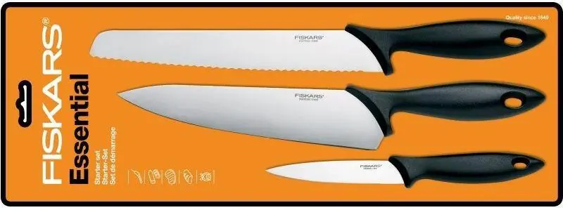 Árengedmény Fiskars Essential kezdő késkészlet 3 db-os (200627) (1023784)