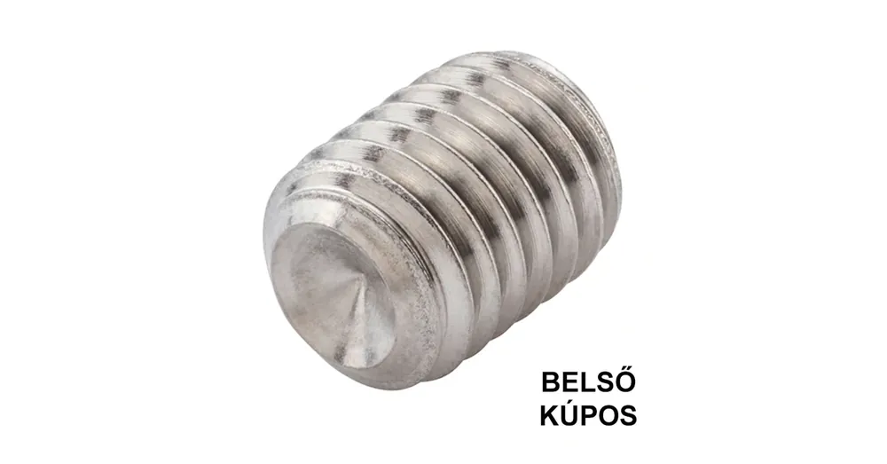 Kiárusítás HERNYÓCSAVAR BK M3*12 DIN 916 A2 BELSŐKÚPOS INOX