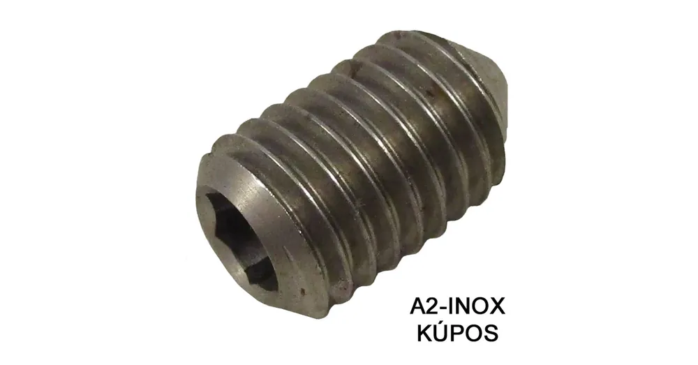 HERNYÓCSAVAR BK M2*3 DIN 914 A2 KÚPOS INOX Kiárusítás