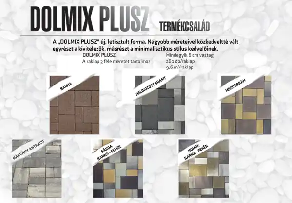 Szezonális akció Térkő DoBeton Doll-mix plusz márvány antracit 9,6 /m2