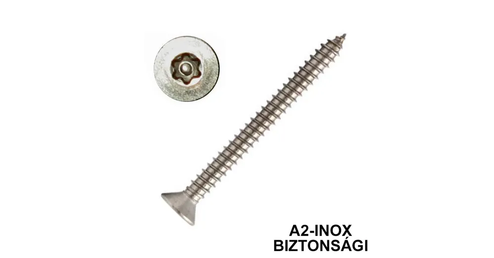 Vásárlói kedvenc BIZT.LEMEZCSAVAR D4.8*32 DIN 7982 A2 SFTORX-CSAPOS INOX TX-25