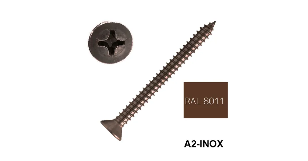 LEMEZCSAVAR SFKH D4.8*50 DIN 7982 A2 PH INOX RAL8011 EGYEDI UTOLSÓ DARABOK Utolsó esély