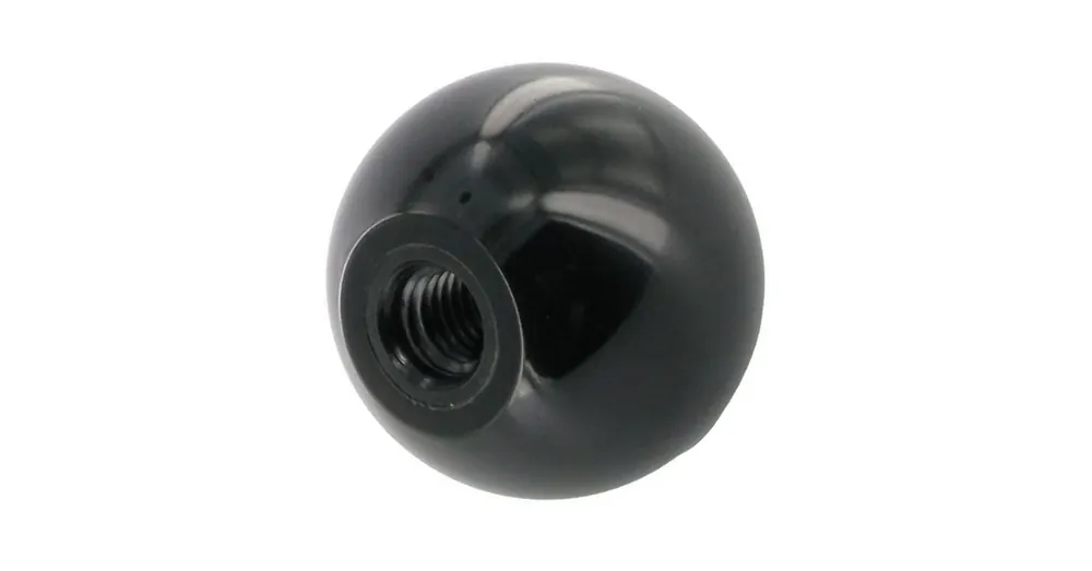 GÖMB-GOMB D40 M12 DUROPLAST MŰANYAG MENETTEL, FEKETE IMPORT Csak ma