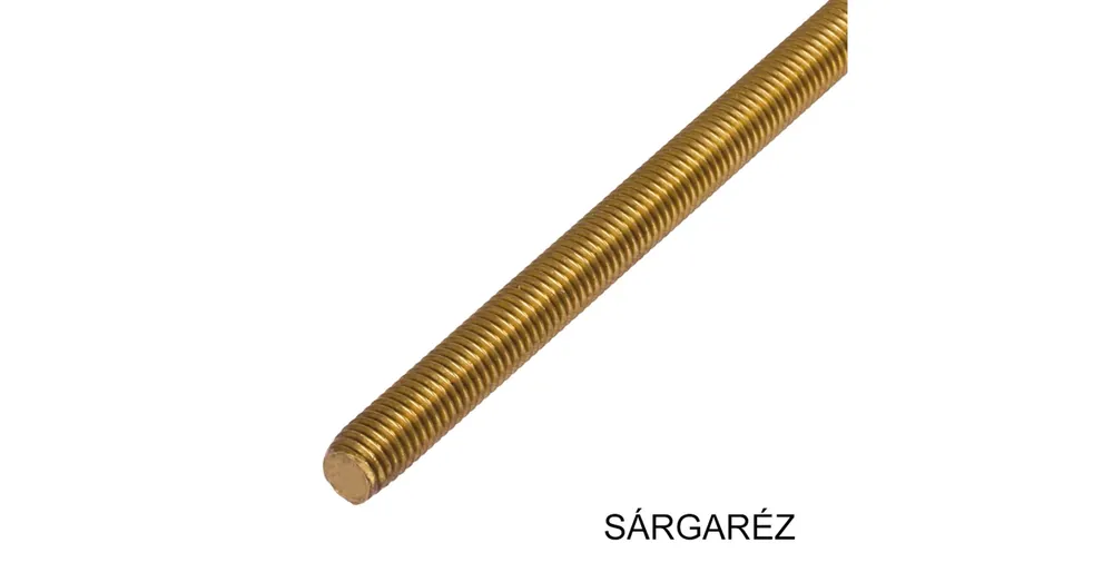 MENETESSZÁL M02.5*1000mm DIN 975-976 SÁRGARÉZ IMPORT UTOLSÓ DARABOK Kihagyhatatlan ajánlat