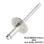 HÚZÓSZEGECS NYITOTT 4.8*12 FGF DIN 7337A EXTRA NAGYF. ALU-AC. DSU ASG Korlátozott ajánlat