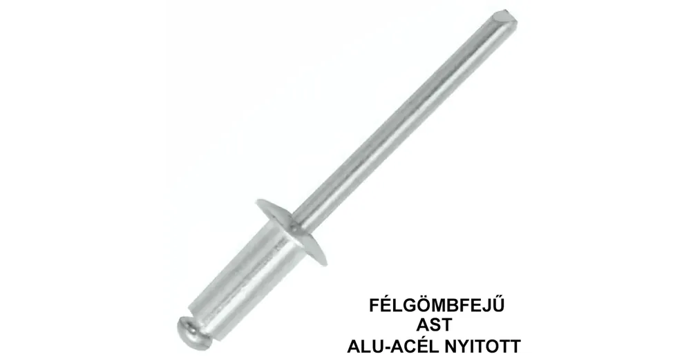 Újdonság HÚZÓSZEGECS NYITOTT 2.4*5 DIN 7337A FGF ALU-ACÉL DSU AST