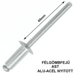 HÚZÓSZEGECS NYITOTT 3.9*08 DIN 7337A FGF ALU-ACÉL HOSSZÚ DSU AST UTOLSÓ DARABOK Kiárusítás