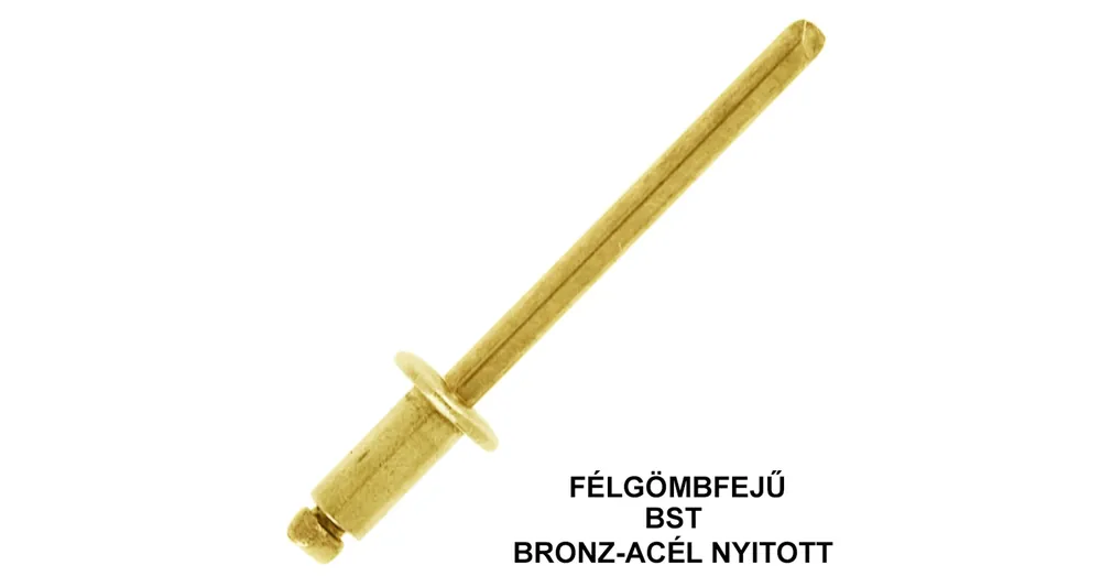 HÚZÓSZEGECS NYITOTT 3.9*25 DIN 7337A FGF BRONZ-ACÉL DSU BST UTOLSÓ DARABOK Gyors kiszállítás