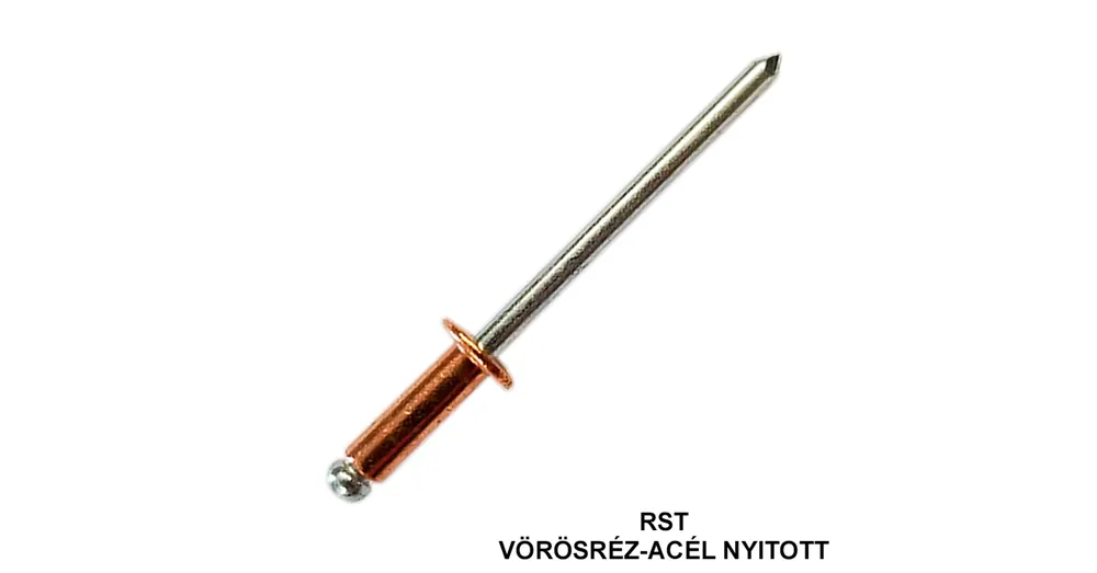 HÚZÓSZEGECS NYITOTT 3.2*06 DIN 7337A FGF VÖRÖSRÉZ-ACÉL DSU RST Akció