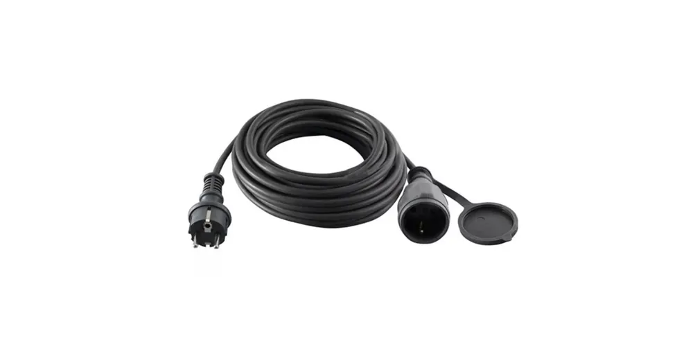 Azonnali szállítás GAO 6742H KÁBEL HOSSZABBÍTÓ LENGŐ 20M FÖLDELT KÜLTÉRI 3*1.5mm FEKETE