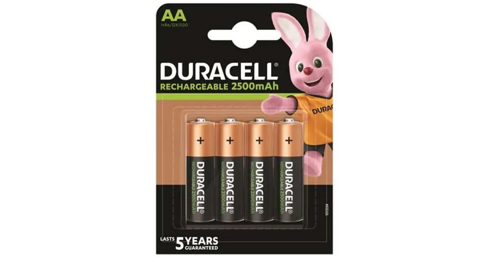 Vedd meg most DURACELL DX1500 CERUZA AKKU TÖLTHETŐ 1,2V AA 2500mAh HR6 NiMH 4DB/CSOMAG