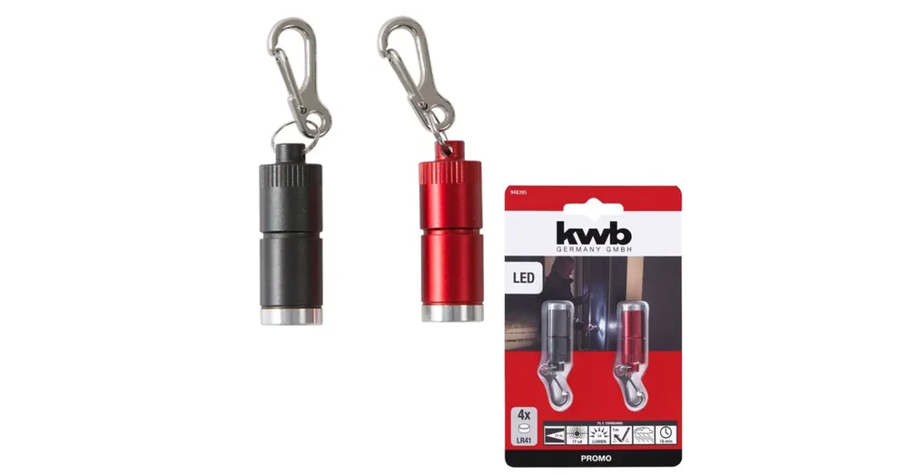 Azonnal elérhető ELEMLÁMPA MINI LEDES 2DB/CSOMAG KULCSTARTÓS KWB 49948395