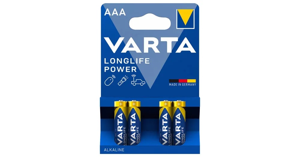 CERUZAELEM 1.5V AAA LR03 04DB/CSOMAG VARTA LONGLIFE POWER Vásárlói kedvenc