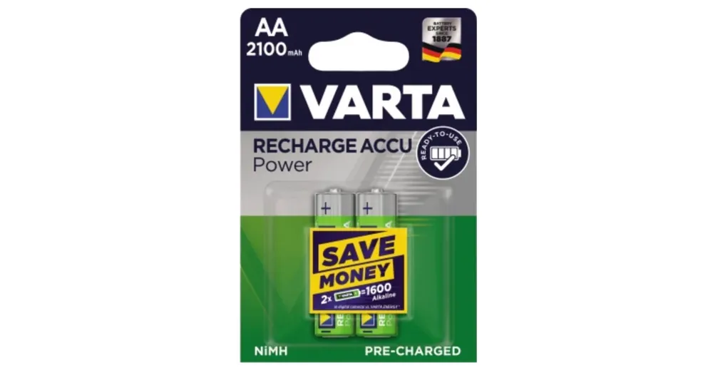 Legkelendőbb AKKUMULÁTOR AA ELŐTÖLTÖTT 2100mAh 1,2V NiMH 2DB/CSOMAG VARTA AA R2U B2