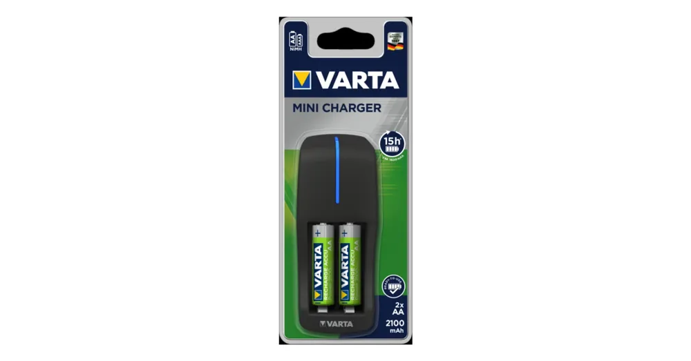 Szuper akció AKKUTÖLTŐ + 2*2100mAh AA AKKU MINI CHARGER NiMH R2U VARTA 57646101451