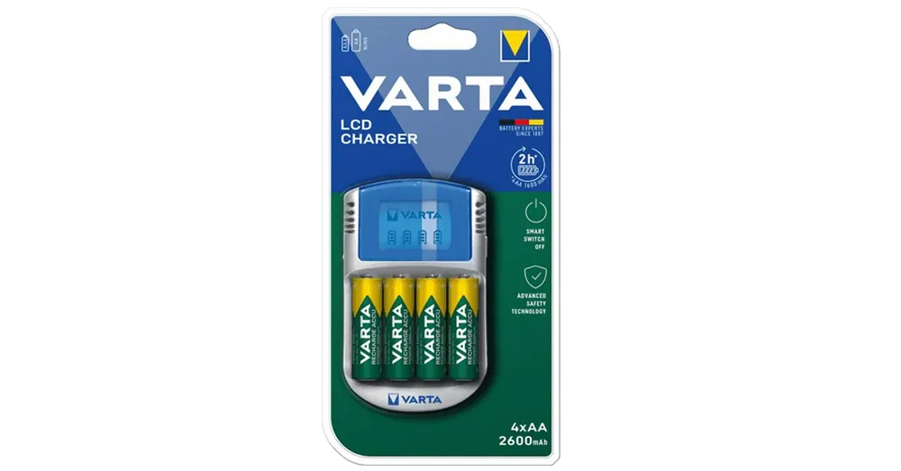 AKKUTÖLTŐ + 4*2600mAh AA AKKU LCD KIJELZŐS USB VARTA 57070201451 Azonnal elérhető