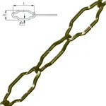 DÍSZLÁNC D2.2*26mm SÁRGAREZEZETT KATEDRÁL PROFIL SILA 55108D6 Árengedmény