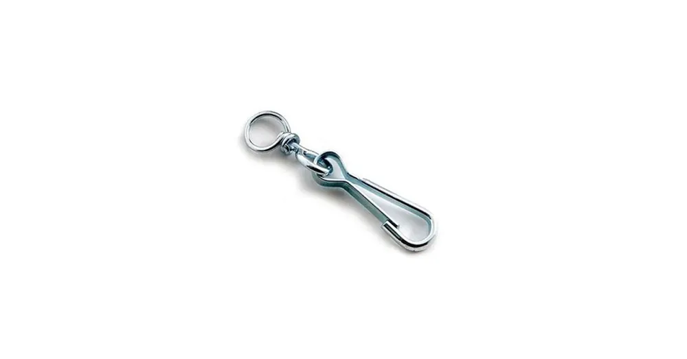 KARABÍNER FORGÓVAL RUGÓS 100mm NIKKELEZETT IMPORT C1007 Újdonság