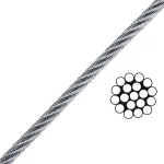 Akciós ár SODRONYKÖTÉL D1.0 T1*19 DIN 3053 HG. SZE 0.94KN VÁGOTT IMPORT
