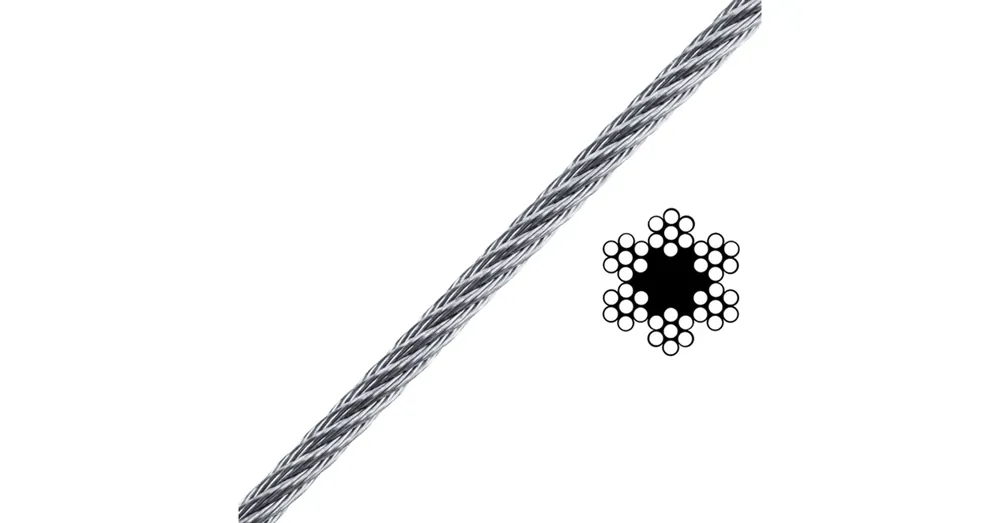 Kiárusítás SODRONYKÖTÉL D1.5 T6*7 DIN 3055 HG. SZE 1,55KN VÁGOTT IMPORT