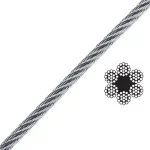 SODRONYKÖTÉL D3.0 T6*19 DIN 3060 HG. SZE 5,29KN VÁGOTT IMPORT Szuper akció