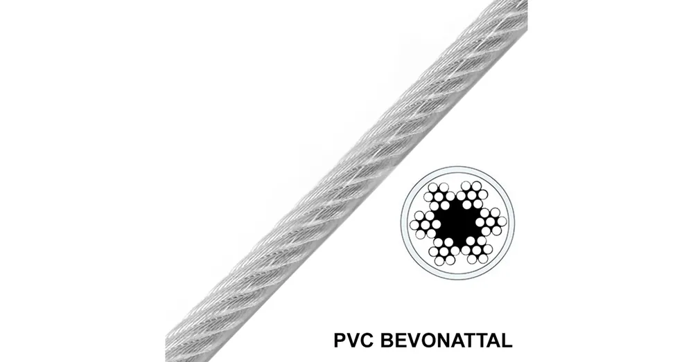 Végkiárusítás SODRONYKÖTÉL D3/2 T6*7 DIN 3055 HG. PVC VÁGOTT IMPORT