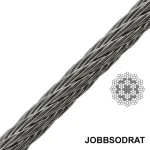 Kedvezmény SODRONYKÖTÉL D3.0 18x7 WSC HG CSAVARODÁSMENTES JOBBSODRAT IMPORT