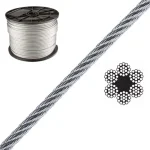 SODRONYKÖTÉL D4.0 T6*19 DIN 3060 HG. SZE 9.41KN IMPORT 100FM/TEKERCS Népszerű