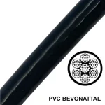 Gyors szállítás SODRONYKÖTÉL D05/03 T7*19 DIN 3060 HG. PVC FEKETE VÁGOTT IMPORT