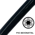 Szuper akció SODRONYKÖTÉL D06/04 T6*19 DIN 3060 HG. PVC FEKETE VÁGOTT IMPORT