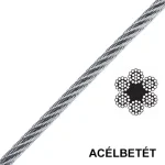 SODRONYKÖTÉL D8.0 T6*19 WSC HG. DIN 3069 45.4KN ACÉLBETÉT IMPORT Biztonságos fizetés