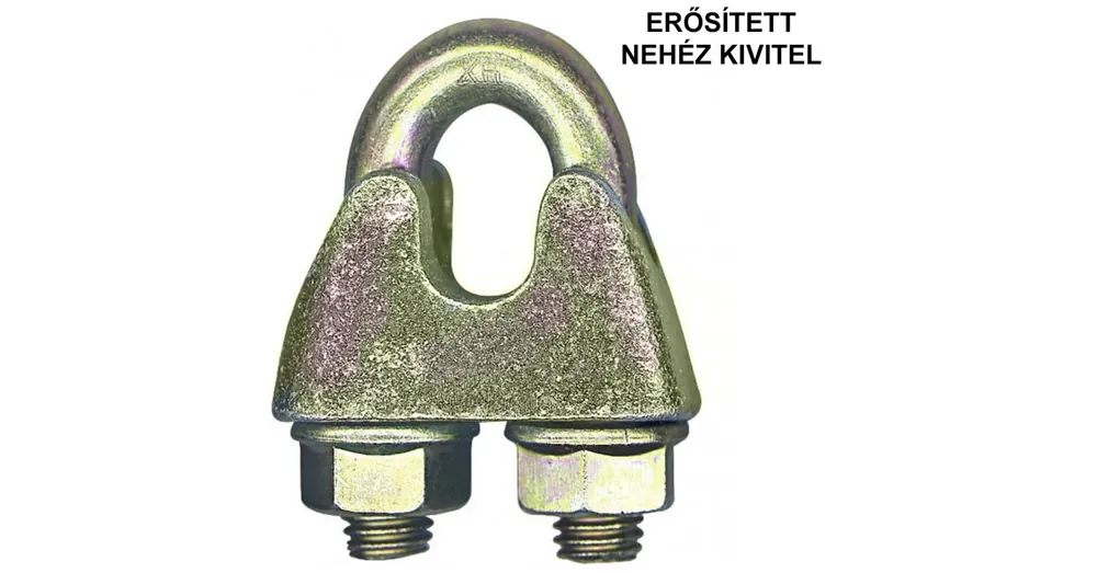 Olcsóbb KÖTÉLSZORÍTÓ BILINCS D16 5/8c EN 13411-5 HG.U ALAK.ERŐSÍTETT IMPORT