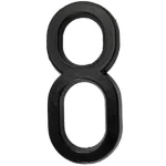 HÁZSZÁM FÉNYES FEKETE 8 ÜTHETŐ D5 CSAPPAL 120mm MAGYAR Prémium