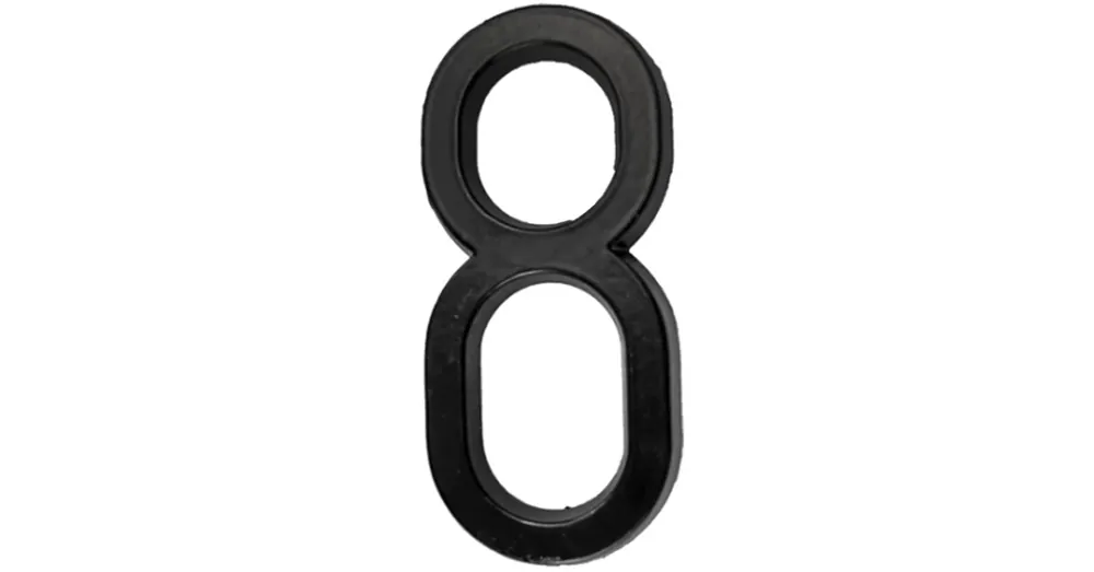 HÁZSZÁM FÉNYES FEKETE 8 ÜTHETŐ D5 CSAPPAL 120mm MAGYAR Prémium