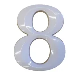 Végkiárusítás HÁZSZÁM FEHÉR ÖNTÖTT 8 ÜTHETŐ CSAPPAL, TIPLIVEL 80mm MAGYAR N°302
