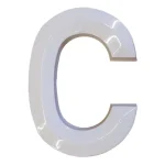 HÁZBETŰ FEHÉR ÖNTÖTT C ÜTHETŐ CSAPPAL, TIPLIVEL 80mm MAGYAR N°302 Utolsó esély