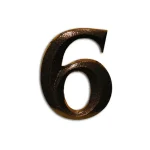 HÁZSZÁM ANTIK-BRONZ ÖNTÖTT 6 ÜTHETŐ CSAPPAL, TIPLIVEL 80mm MAGYAR N°302 Olcsó