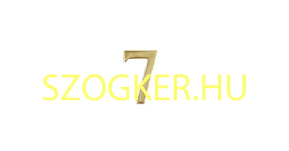 Azonnal elérhető AJTÓSZÁM SÁRGARÉZ 7 SZEGELHETŐ VASTAG 50mm IMPORT