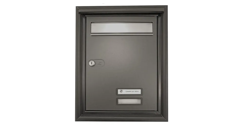 LEVÉLBEDOBÓ H.AJTÓ FEST.SZÜRKE 280mm*365mm BEDOBÓ NYÍLÁSSAL SILMEC 10-691.84 Kiárusítás