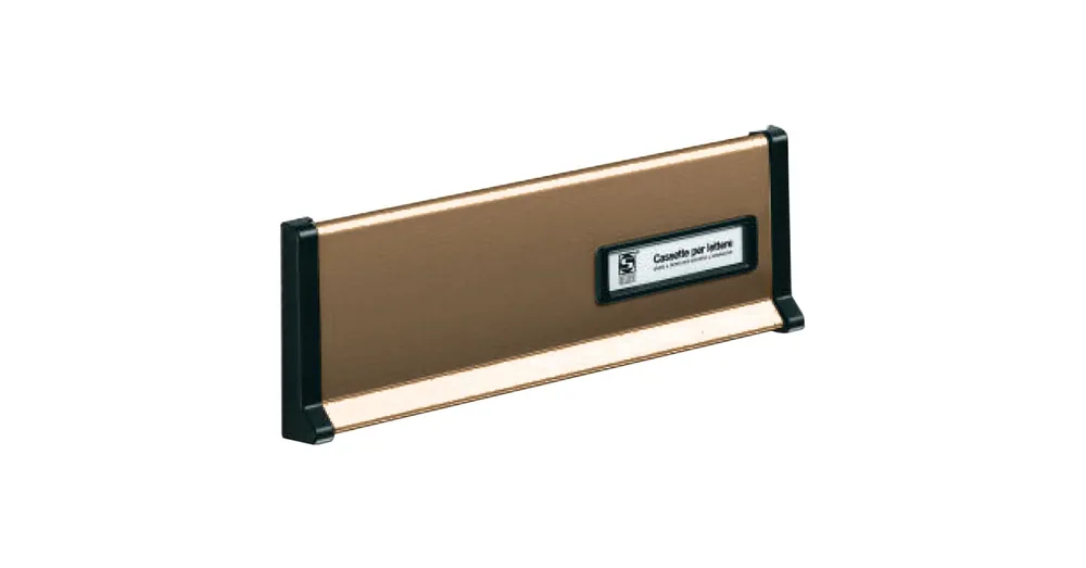 Legkelendőbb LEVÉLBEDOBÓ KICSI ALU-BRONZ 266mm*90mm CÍMKÉS SILMEC 10-600.53