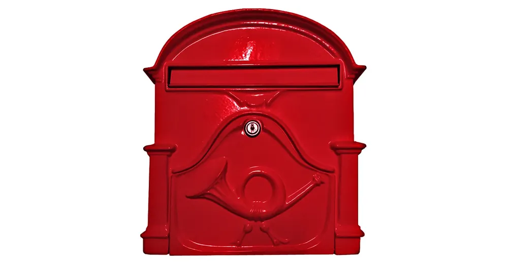 Vásárlói kedvenc POSTALÁDA KÜLTÉRI ALU 30*33*7 PIROS KÉTOLDALAS KÜRTÖS MAGYAR-VICA 330