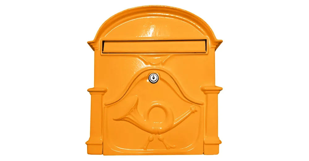 POSTALÁDA KÜLTÉRI ALU 30*33*7 CITROMSÁRGA KÉTOLDALAS KÜRTÖS MAGYAR-VICA 330 Újdonság
