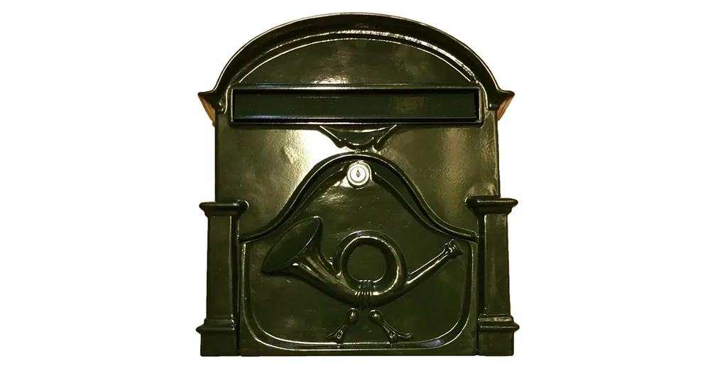POSTALÁDA KÜLTÉRI ALU 30*33*7 ZÖLD KÉTOLDALAS KÜRTÖS MAGYAR-VICA 330 Prémium