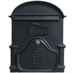 Kedvezmény POSTALÁDA KÜLTÉRI ALU 30*40*7 MATT FEKETE KÉTOLDALAS CÍMERES MAGYAR-VICA 400