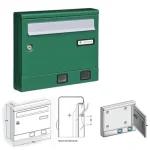 POSTALÁDA KÜLTÉRI FEKVŐ ZÖLD (31*37*7cm) SOROLHATÓ SILMEC 10-518.83 Végkiárusítás
