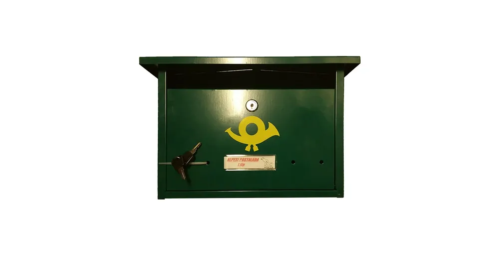 Prémium POSTALÁDA KÜLTÉRI ALPESI 1-ES ZÖLD (31cm*23cm) HG.LEMEZ MAGYAR