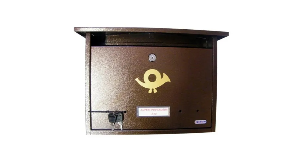Kedvezmény POSTALÁDA KÜLTÉRI ALPESI 2-ES BRONZ (35cm*27cm) HG.LEMEZ MAGYAR