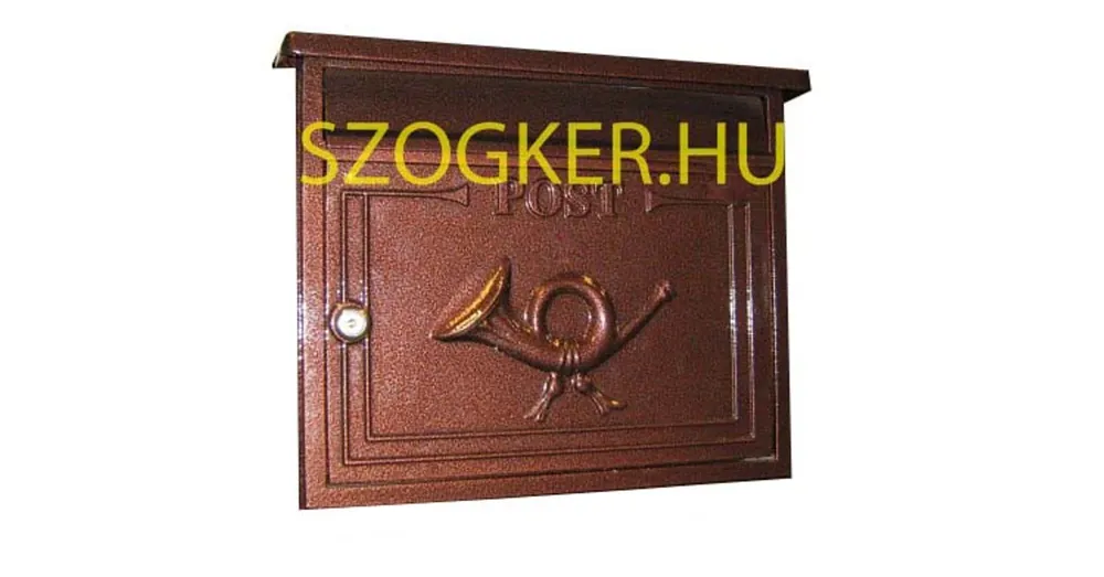 Biztonságos fizetés POSTALÁDA ALPIN KÜLTÉRI ANTIK-BRONZ EGYOLDALAS MAGYAR