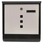 Azonnali szállítás POSTALÁDA KÜLTÉRI 33.5*9*30 ÚJSÁGTARTÓVAL FEKETE-FEHÉR IMPORT START DESIGN